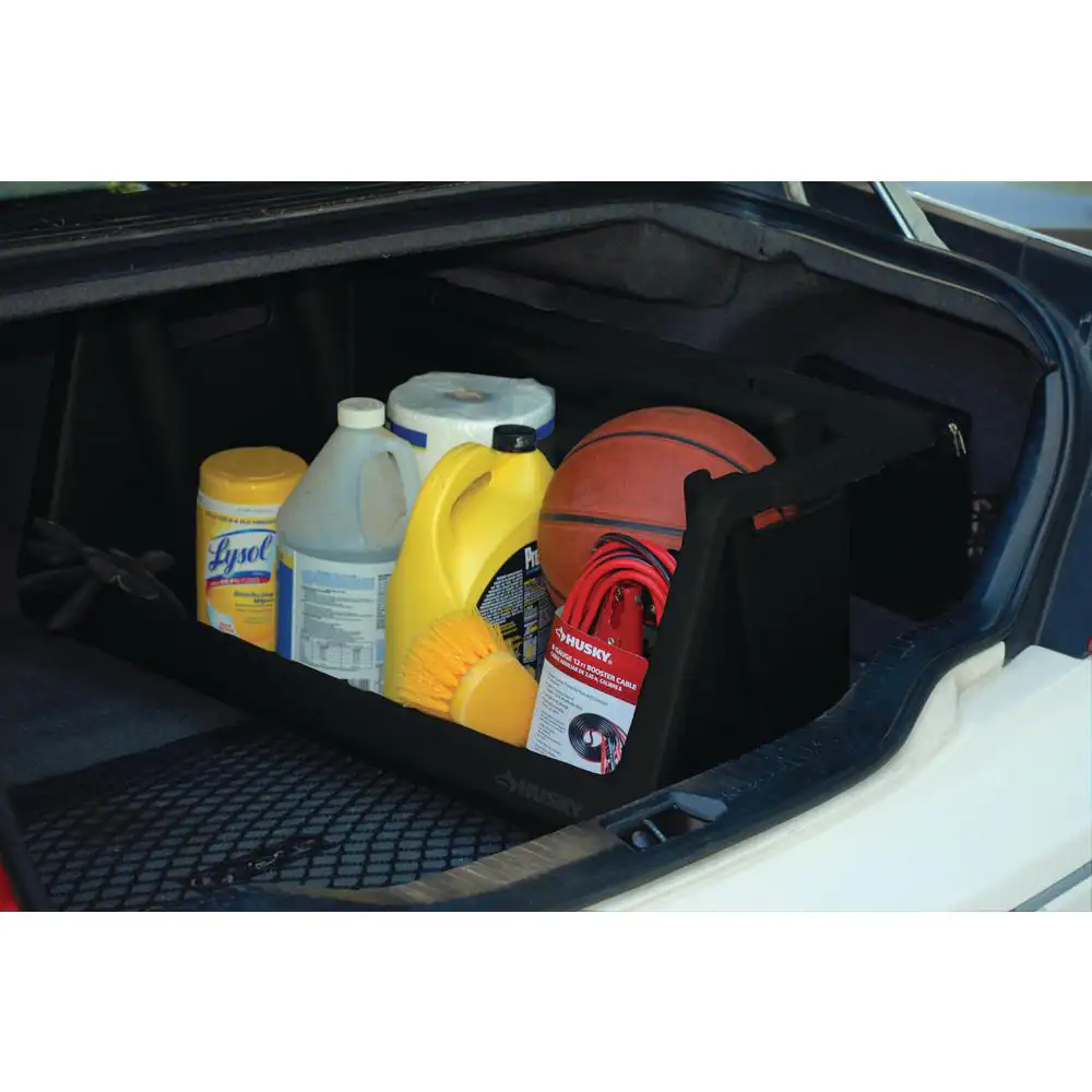 Husky 55 Gallon Stackable Storage Bin in Black