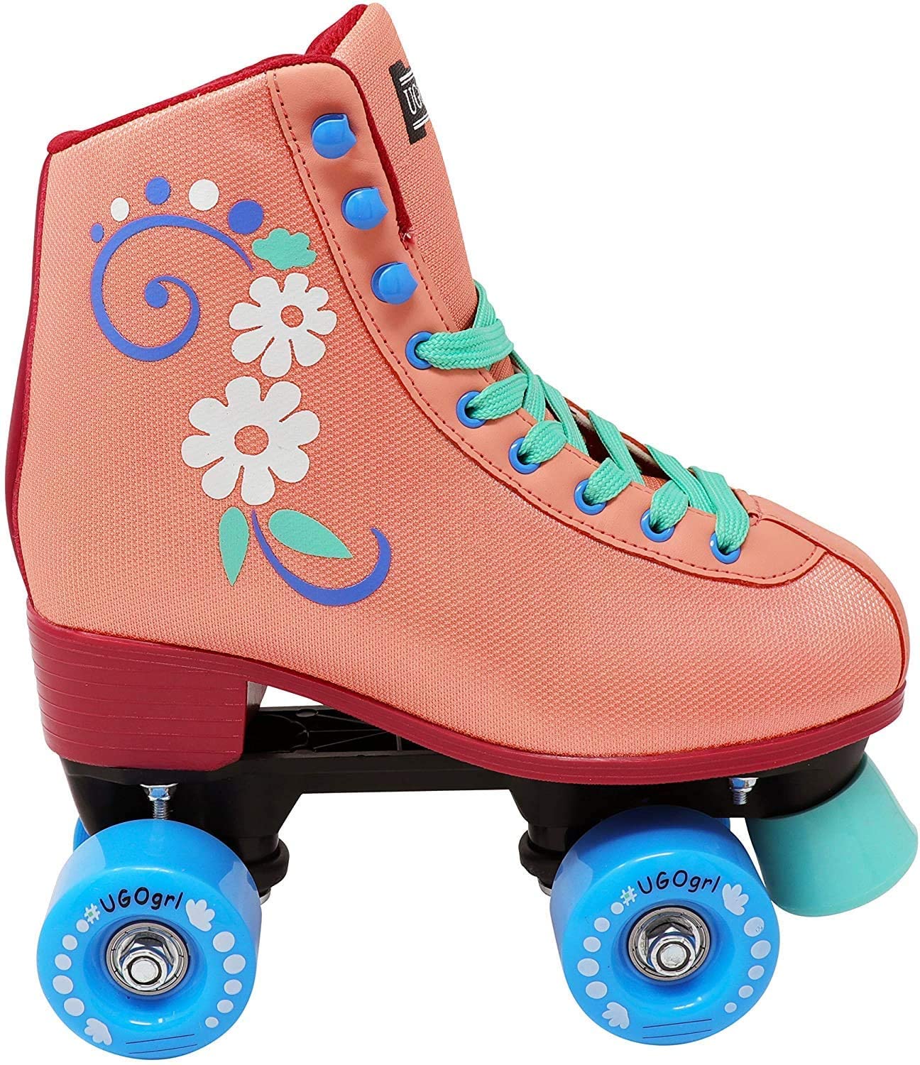 Lenexa uGOgrl Roller Skates for Girls - Kids Quad Roller Skate - Indoor, Outdoor, Derby Children's Skate - Rollerskates Made for Kids - Great Youth Skate for Beginners
