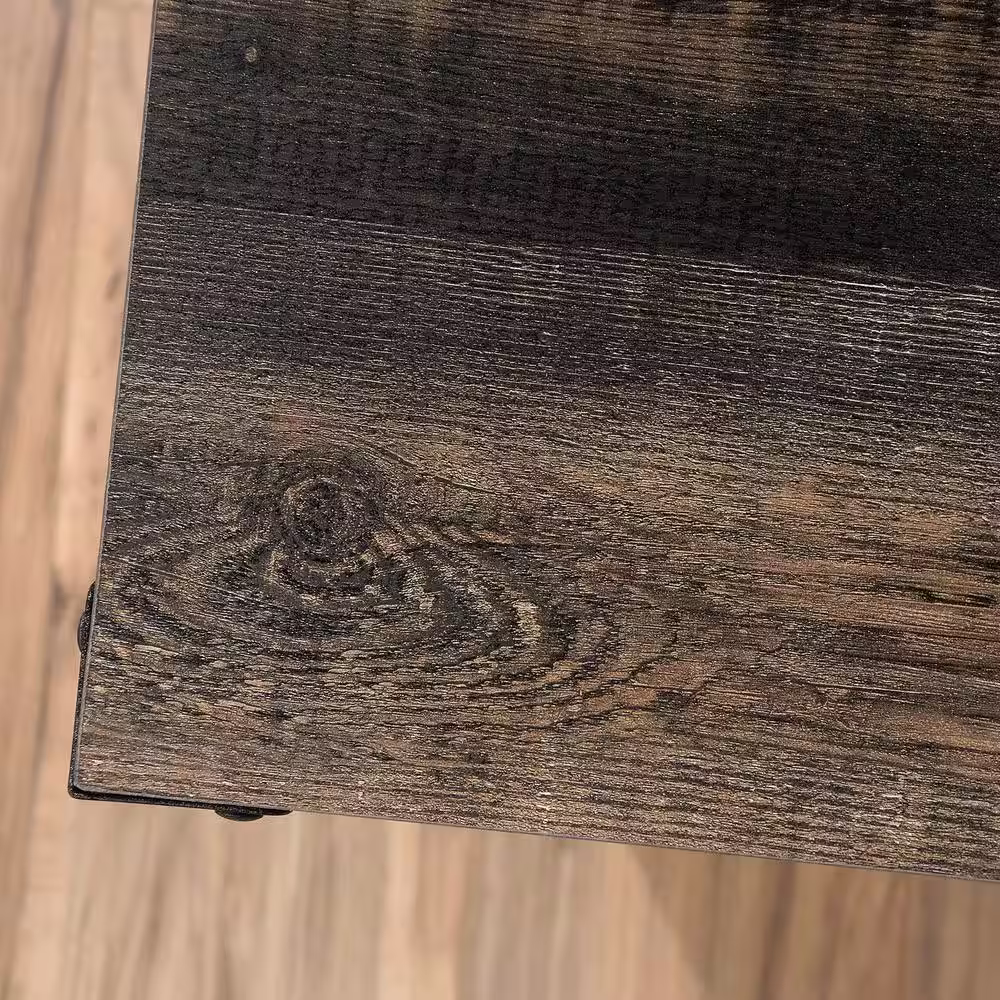 SAUDER Steel River Carbon Oak File Cabinet with Casters