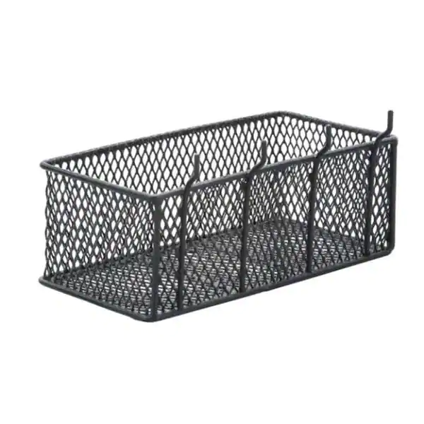 Everbilt Steel Mesh Pegboard Basket in Black(2-Pack)