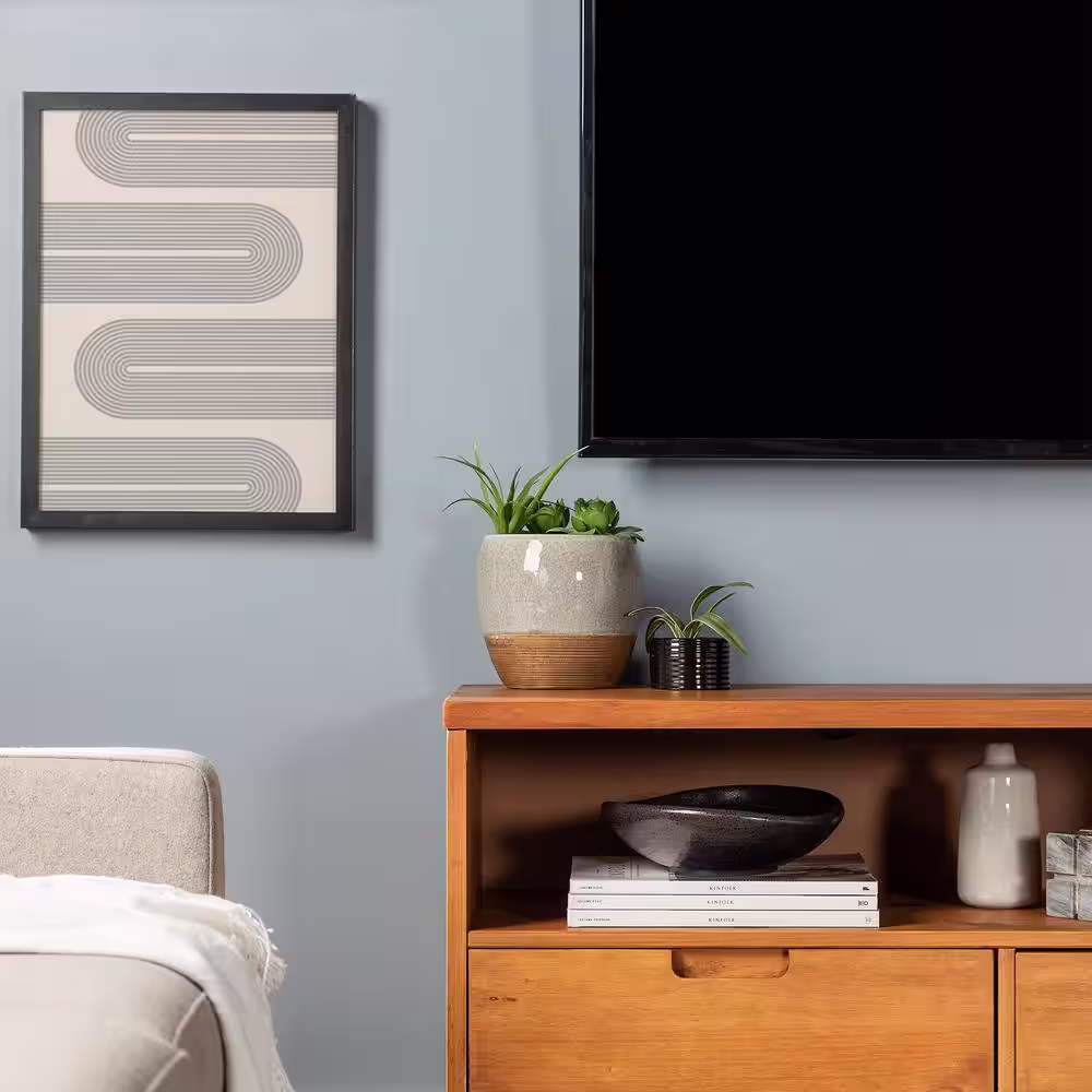 Walker Edison Furniture Company Ivy 58 in. Caramel Wood TV Stand with 3 Drawers Fits TVs Up to 64 in. with Cable Management