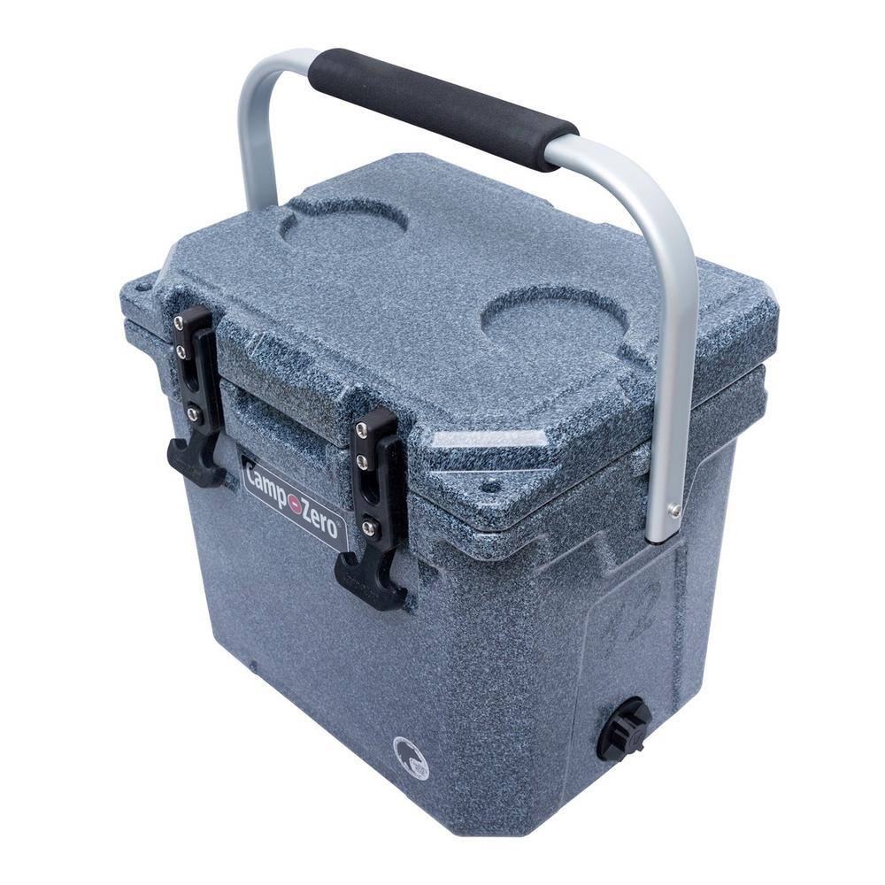 Camp-Zero 12.9 qt. Premium Cooler with Folding Handle, Black Granite