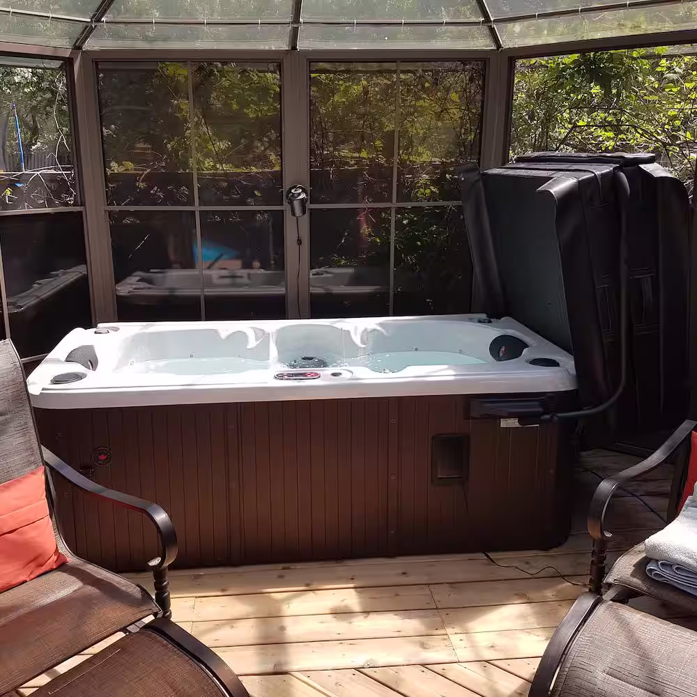 Canadian Spa Company Yukon 2-Person 16-Jet Plug and Play Hot Tub with LED Lighting and Bluetooth Audio