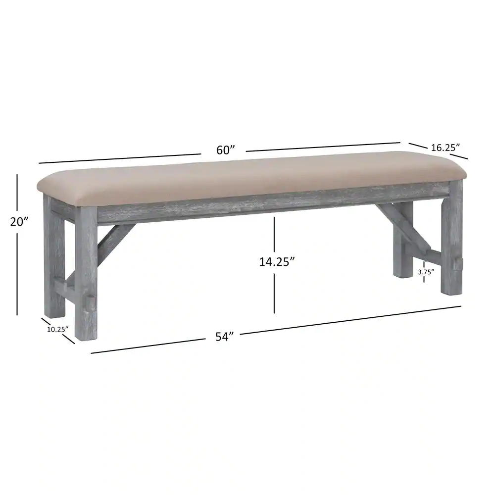 Powell Company Krause Weathered Grey Oak Veneer 6-Piece Dining Set