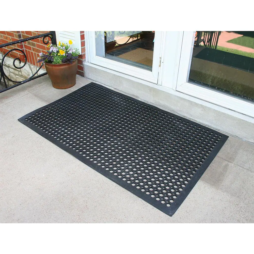 Buffalo Tools Indoor/Outdoor Durable Anti-Fatigue 24 in. x 36 in. Industrial Commercial Home Restaurant Bar Rubber Floor Mat (3-Piece)