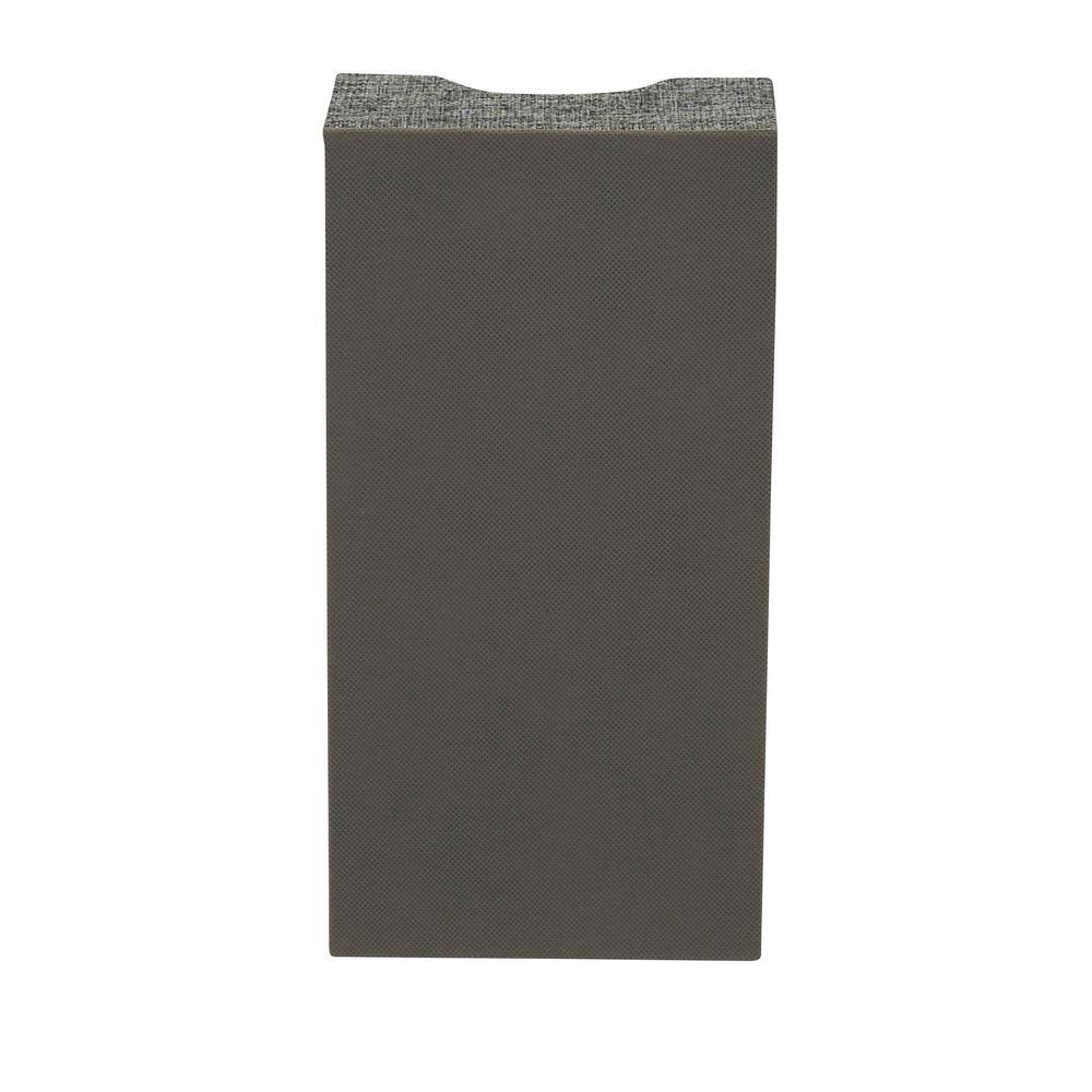 HOUSEHOLD ESSENTIALS 6 in. W x 3 in. H 1 Drawer Graphite Linen Section Hard-Sided Trays, Set (2-Pack)