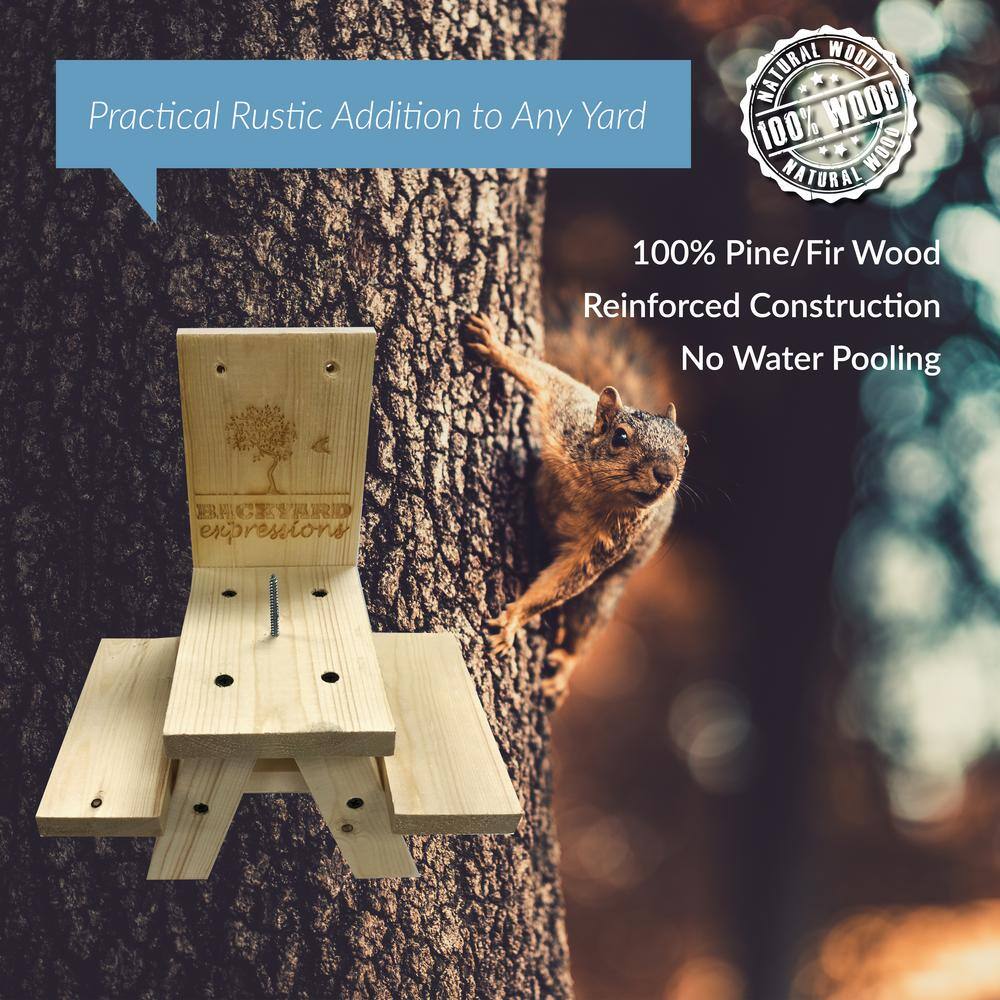 None Backyard Expressions Picnic Table Squirrel Feeder