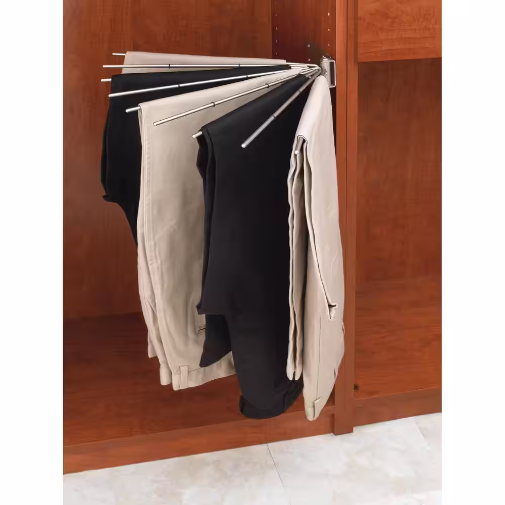 Rev-A-Shelf Nickel Steel Clothes Rack 16.13 in. W x 2.25 in. H