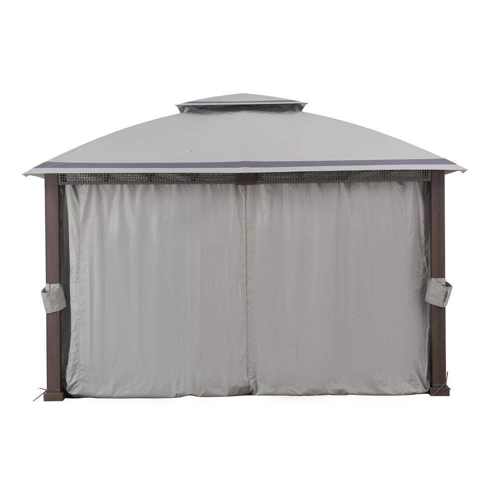 Sunjoy SummerCove Fiona 11 ft. x 13 ft. Gray 2-tier Gazebo