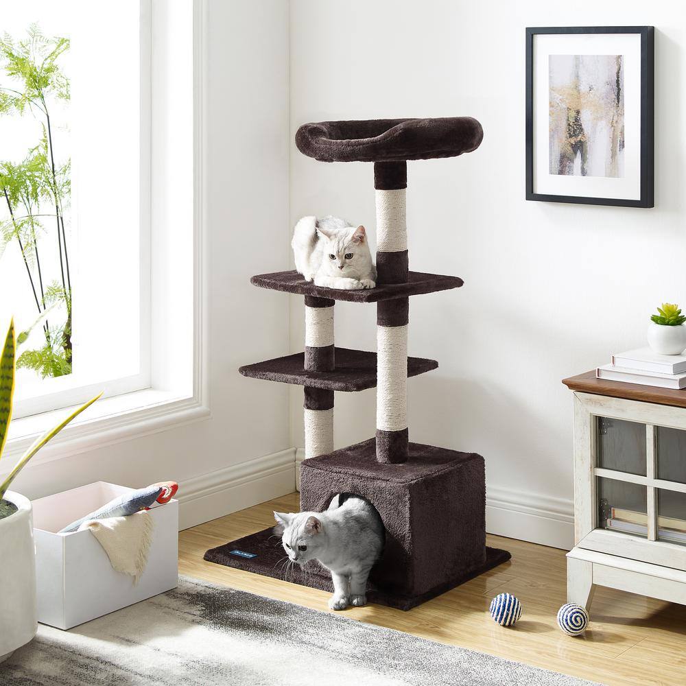 Sam's Pets Randolph 43 in. Brown Cat Tree