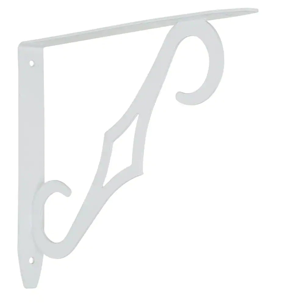 StyleWell 9.7 in. D x 1 in. W x 7.75 H in. Warm White 50 lbs. Decorative Shelf Bracket