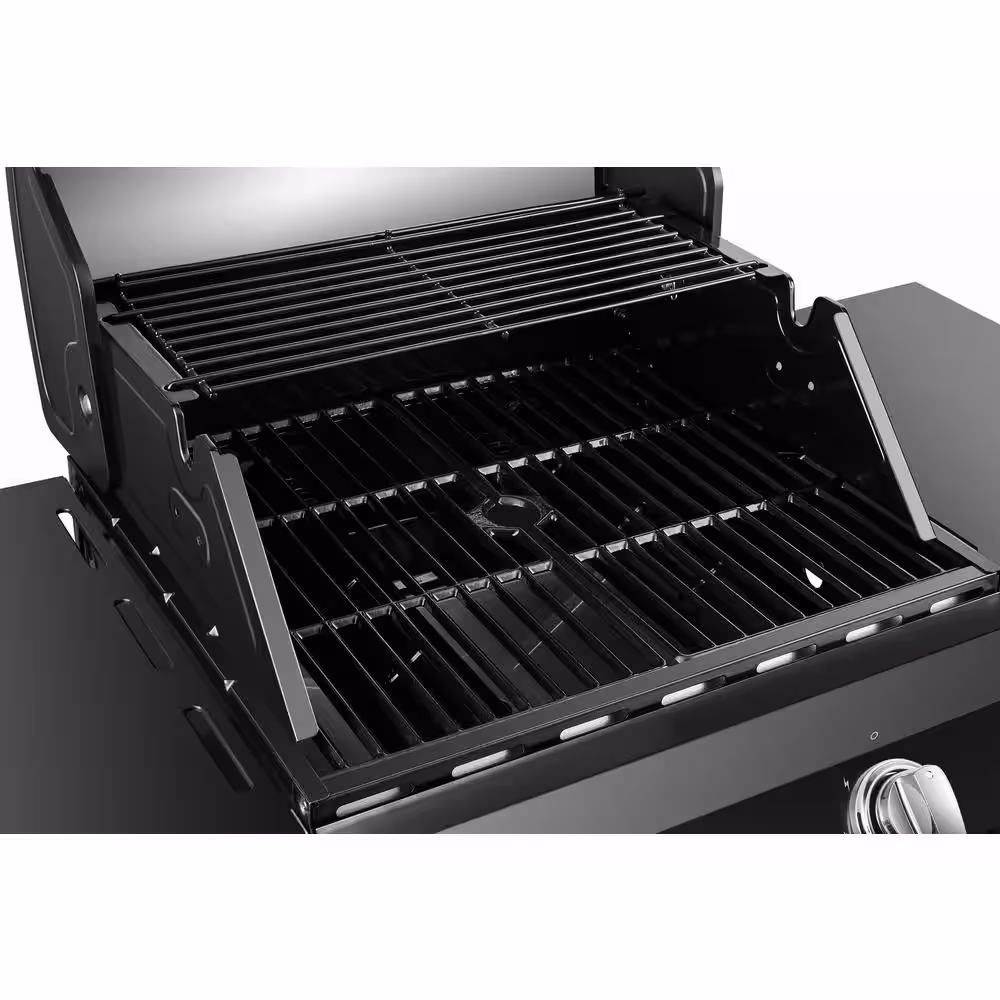 Dyna-Glo Premier 2-Burner Propane Gas Grill with Folding Side Tables in Black