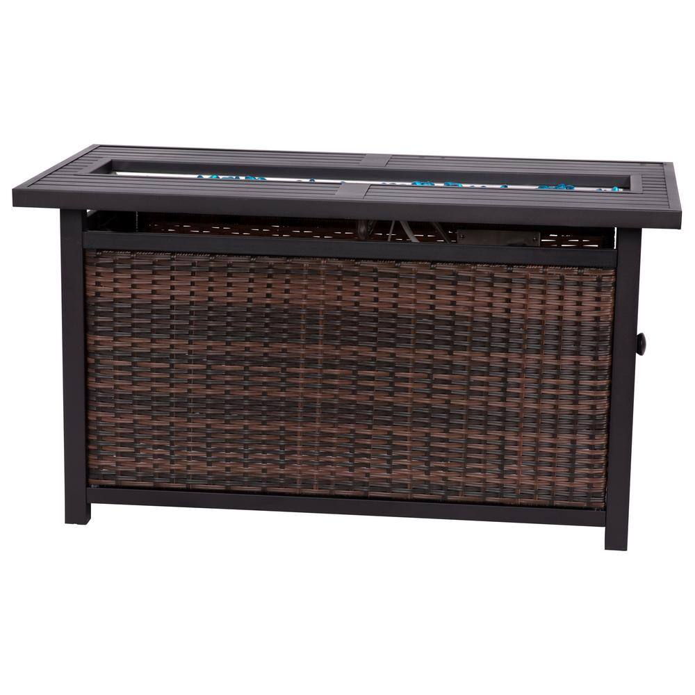 None Black Plastic Fire Pit Table