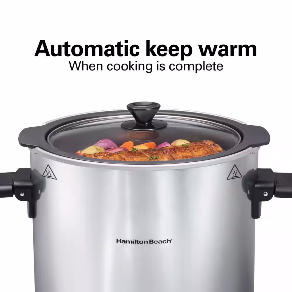 Hamilton Beach 10 qt. Stainless Steel Sear and Cook Stockpot Slow Cooker