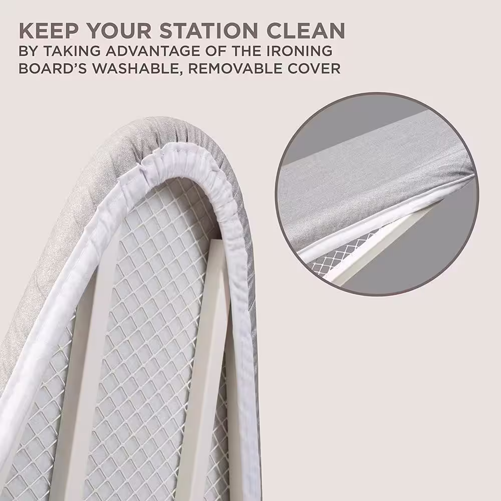 Ivation Wall Mounted Ironing Board Cabinet with Mirror, Foldable Ironing Storage Station