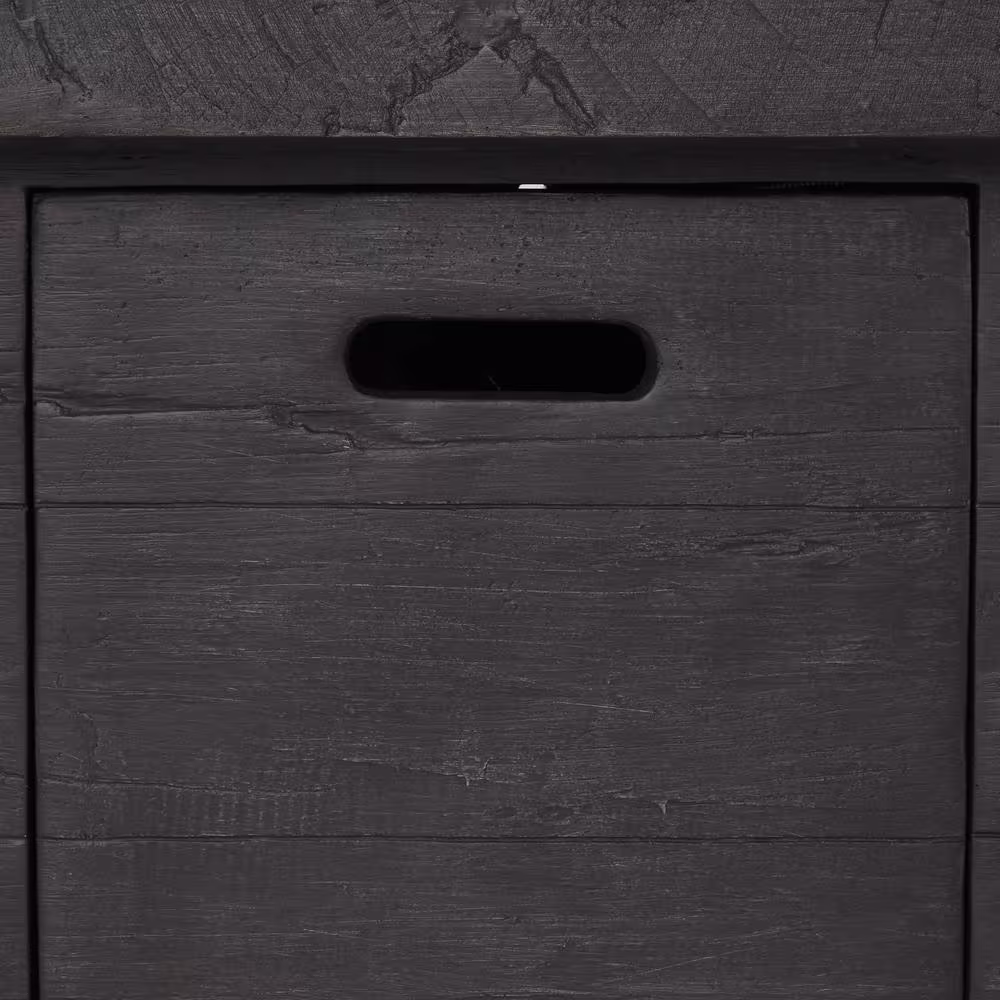 Noble House Sergio 45 in. x 25 in. Rectangular MGO Propane Fire Pit in Grey