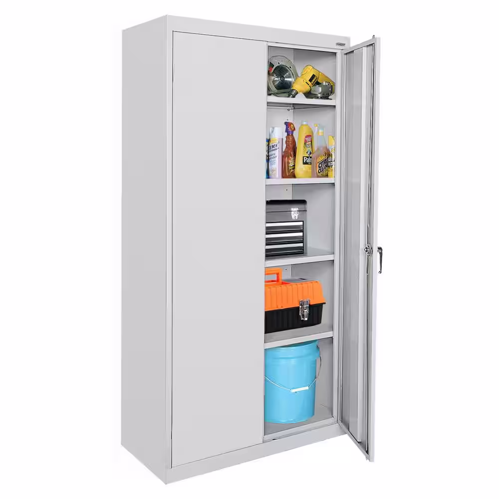 Sandusky Classic Series ( 36 in. W x 72 in. H x 24 in. D ) Steel Garage Freestanding Cabinet in Dove Gray
