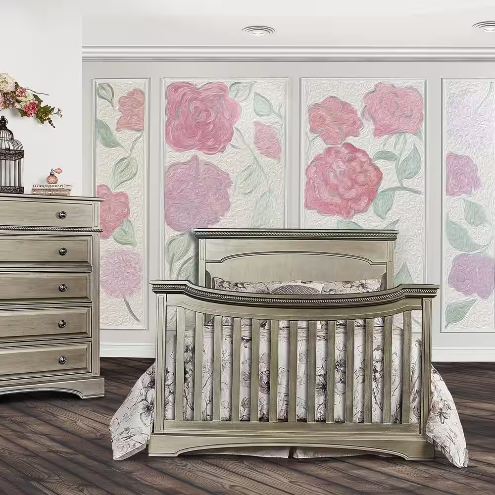 Evolur Catalina Antique Bronze Flat Top Convertible Crib