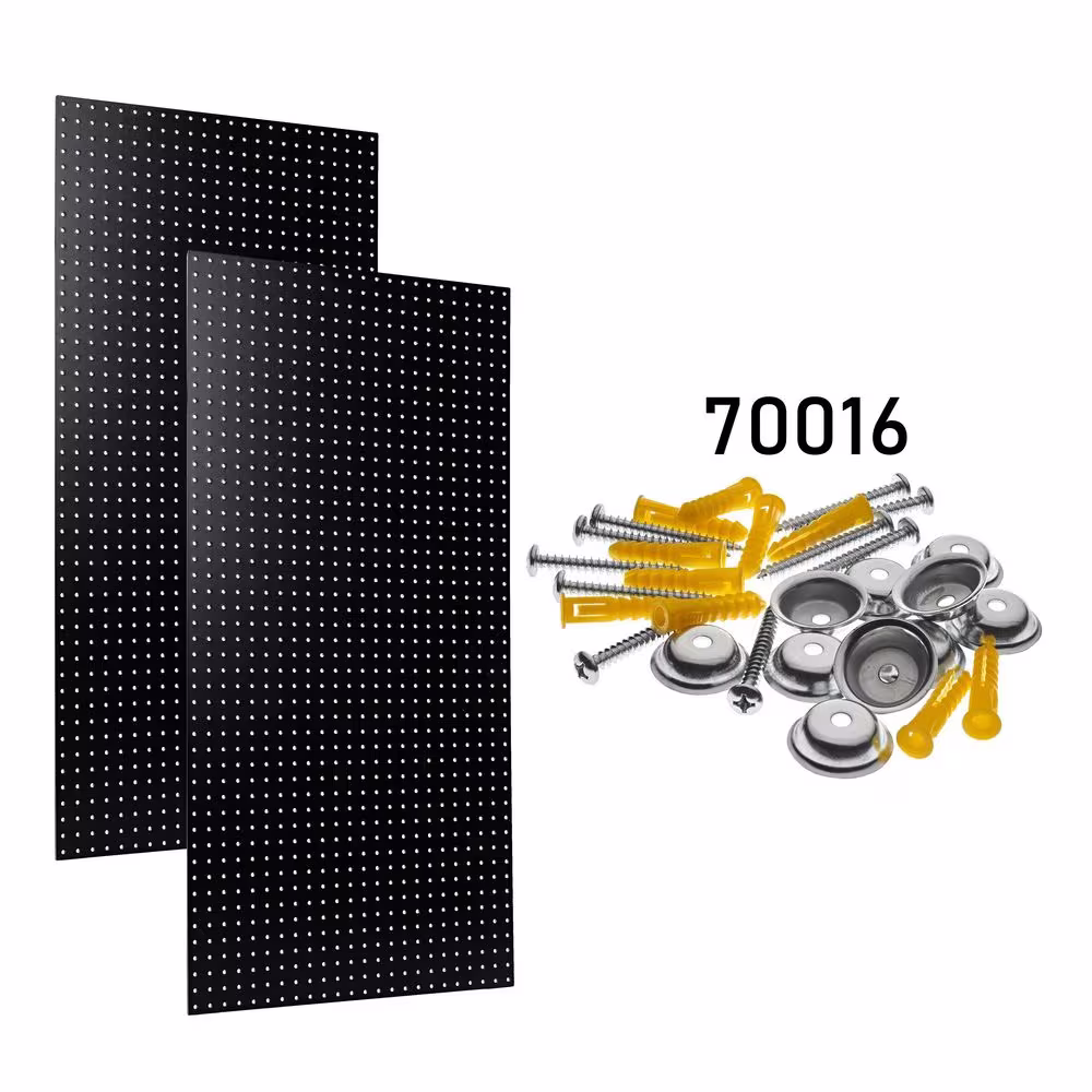 Triton Products 24 in. H x 42 in. W Pegboard 2-Pack Black High-Density Fiberboard