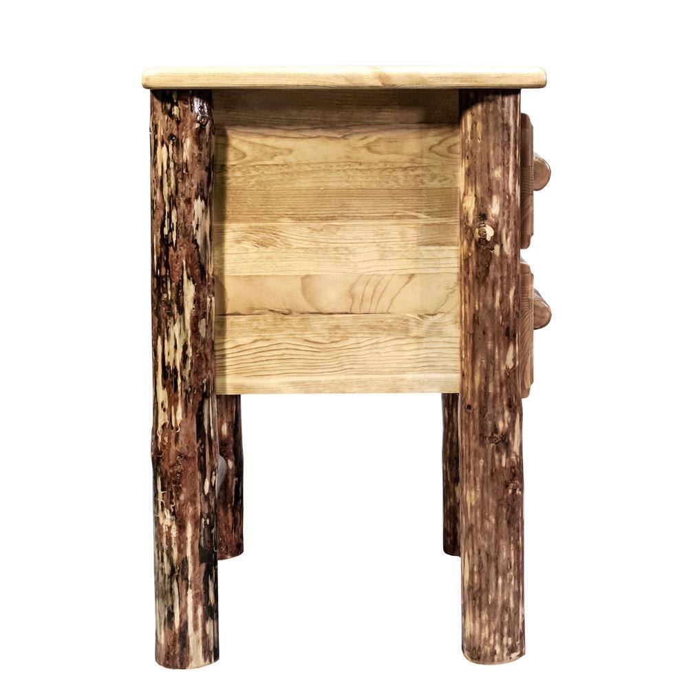 MONTANA WOODWORKS Glacier Country Collection 2-Drawer Stained and Lacquered Nightstand