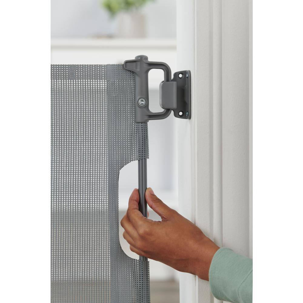 None Carlson Retractable Pet Gate, Gray