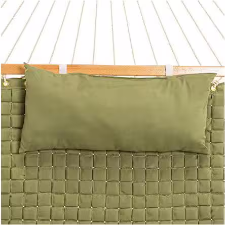 Castaway 13 ft. Soft Weave 2-Person Hammock with Pillow and Storage Bag, Green