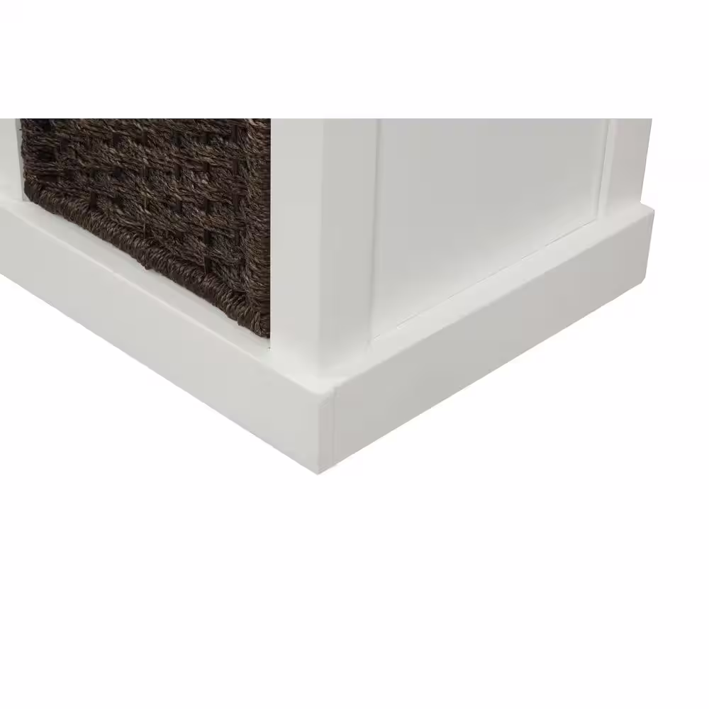 ZIRUWU Wood Shoe Storage Bench