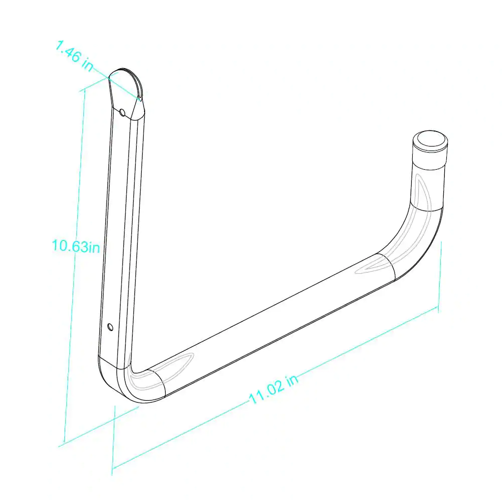 Everbilt 10 in. Wall Mount Zinc Plated Steel Giant Storage Hanger with 25 lb. Capacity