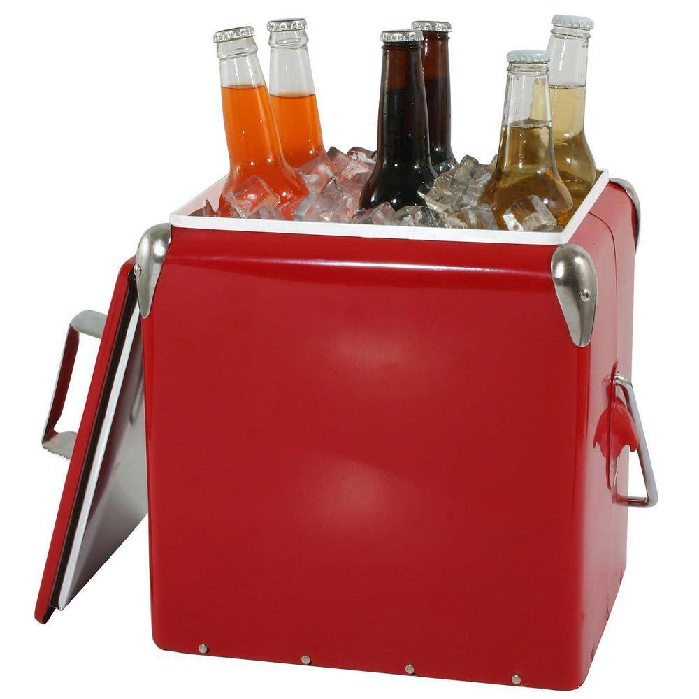 AmeriHome 12 qt. Old Fashioned Metal Picnic Cooler