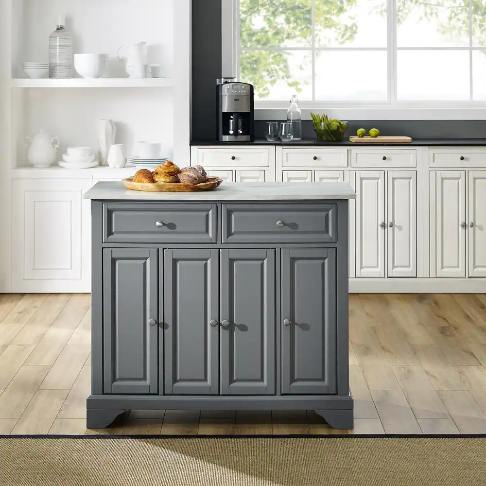 CROSLEY FURNITURE Avery Grey Kitchen Island