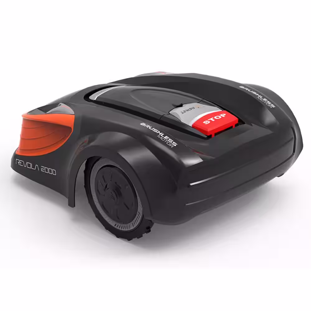 YARD FORCE 28-Volt 8 in. Cutting Width Robot Lawn Mower Revola X4E Mower, Brushless Wheel Motors, CloudHawk App and Wifi Control