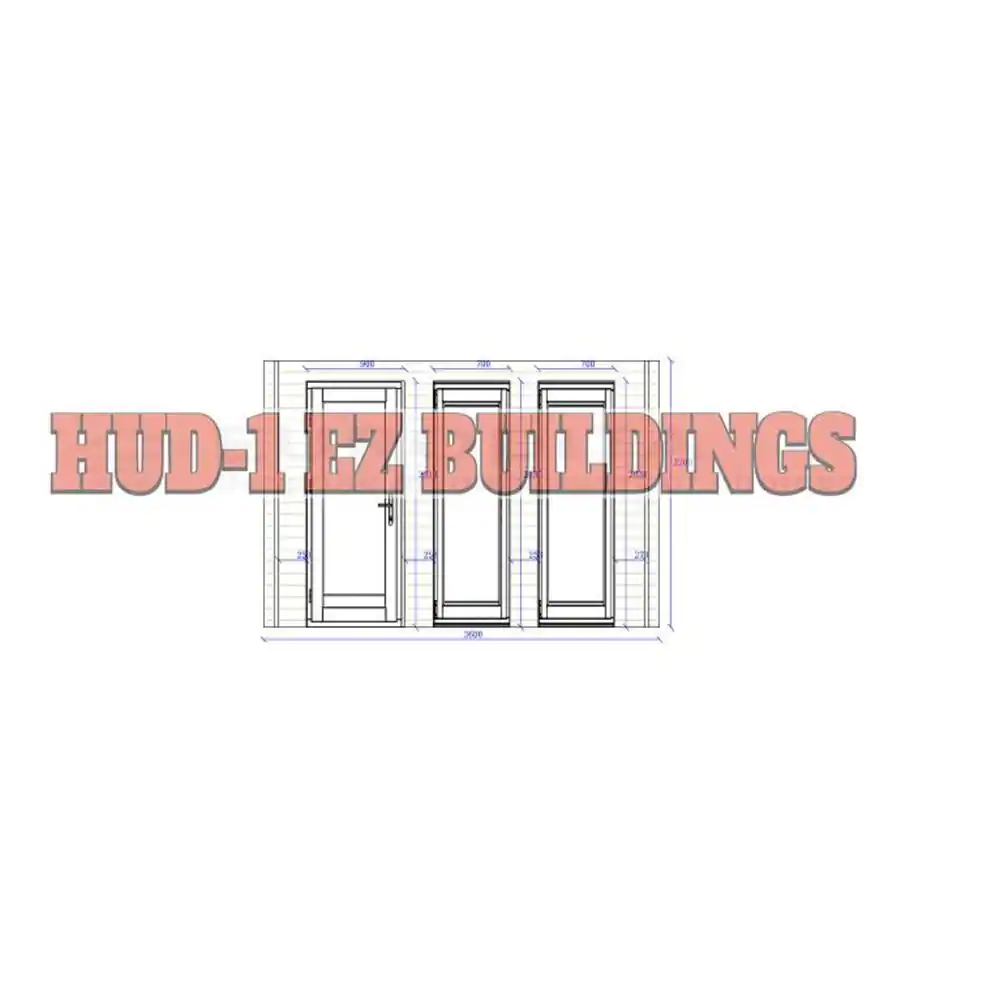 Hud-1 EZ Buildings Vivin C 9 ft. 9 in. x 16 ft. 8 in. x 9 ft. 5 in. D.I.Y. Log Building Kit