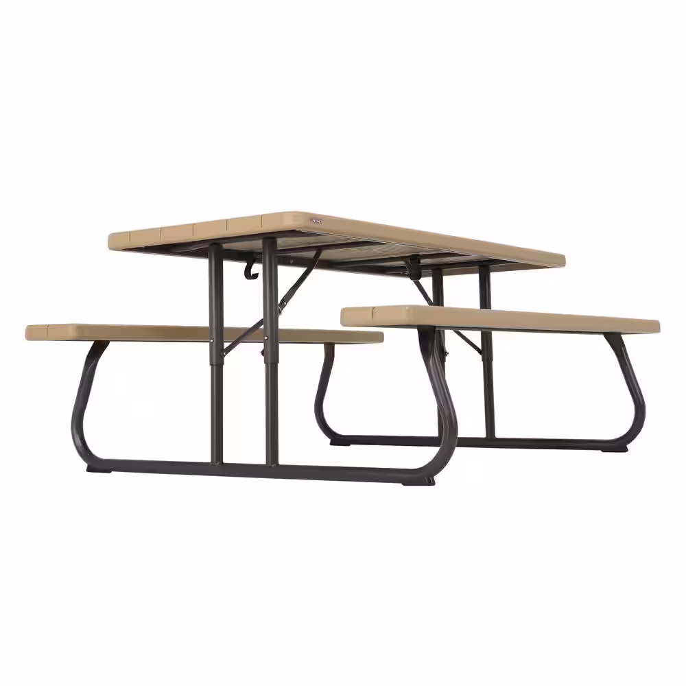 Lifetime 6 ft. Folding Picnic Table: Heather Beige