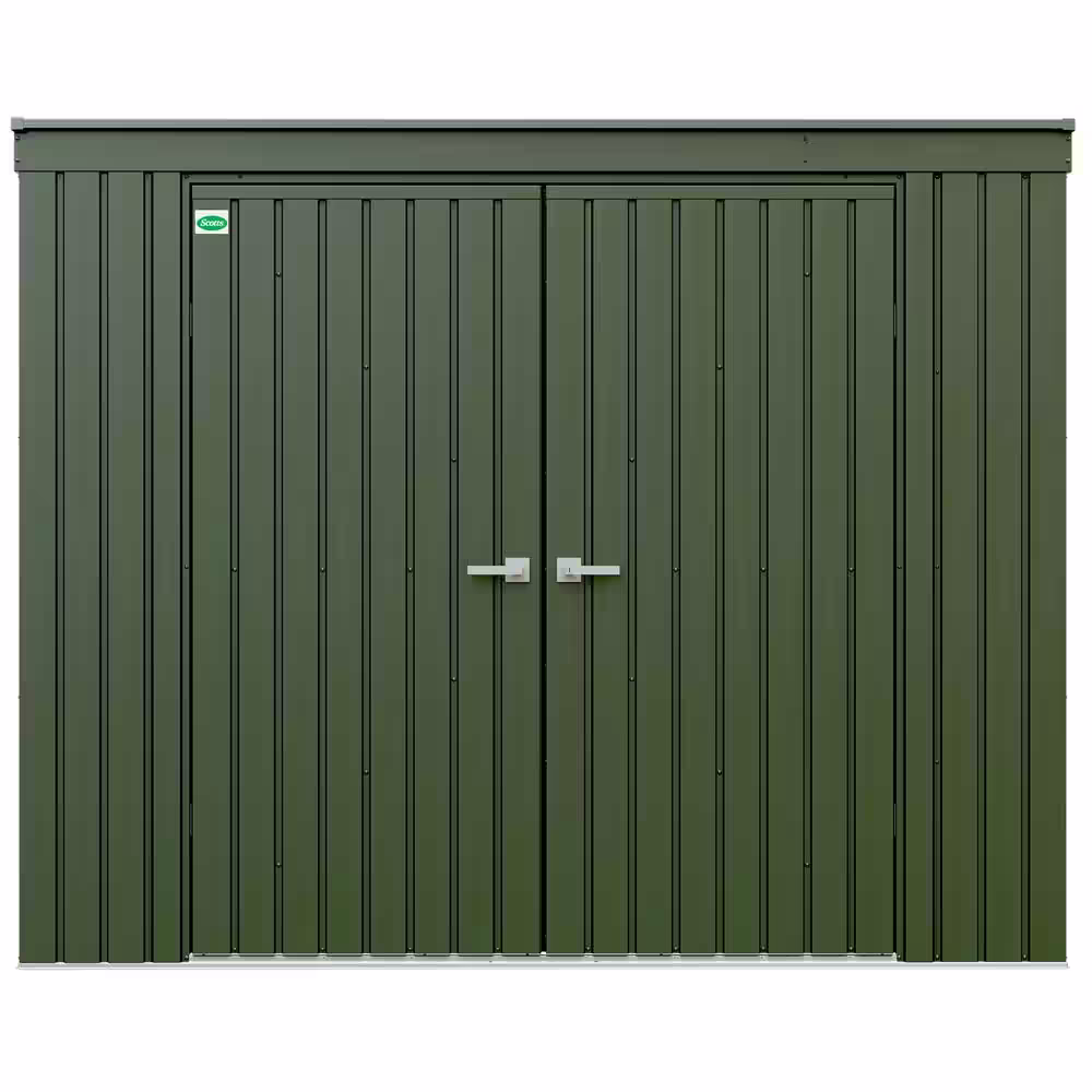Scotts Garden Storage Shed 4 ft. W x 8 ft. D x 6 ft. H Metal Shed 28 sq. ft.
