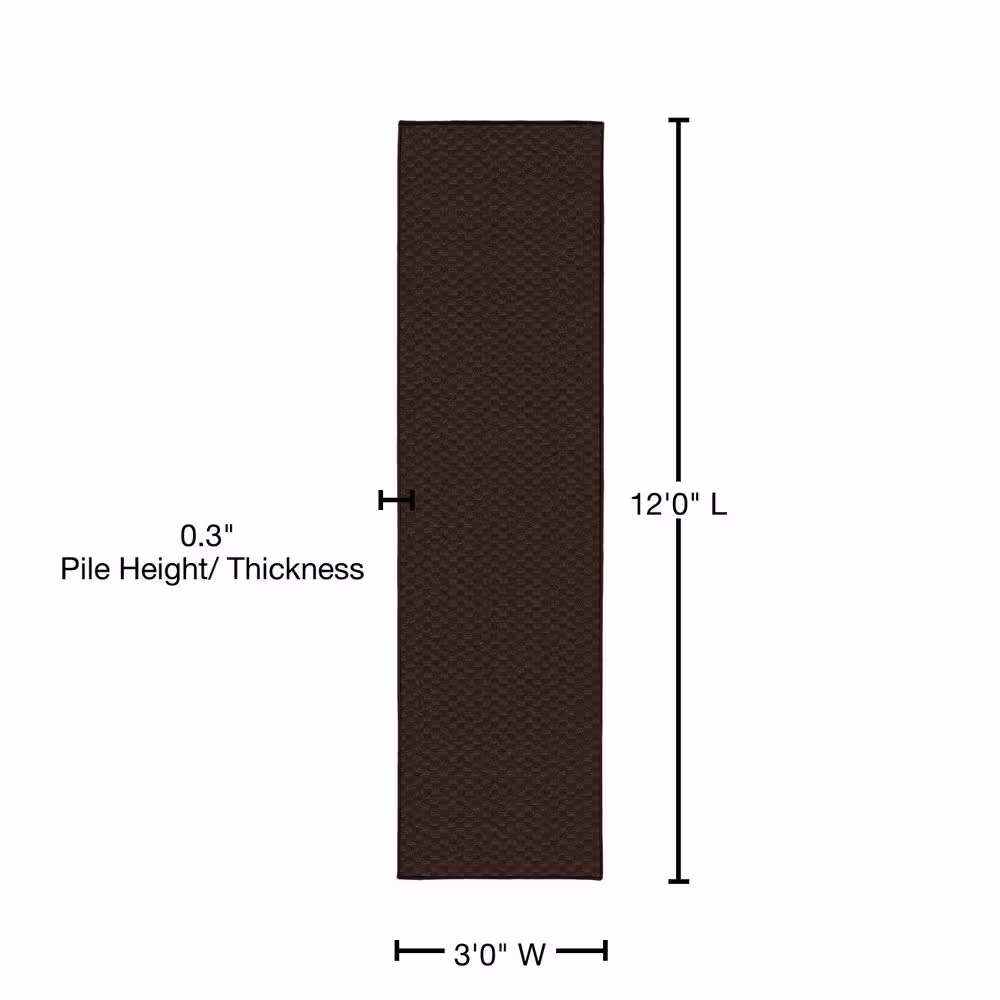 Garland Rug Medallion Chocolate 3 ft. x 12 ft. Runner Rug