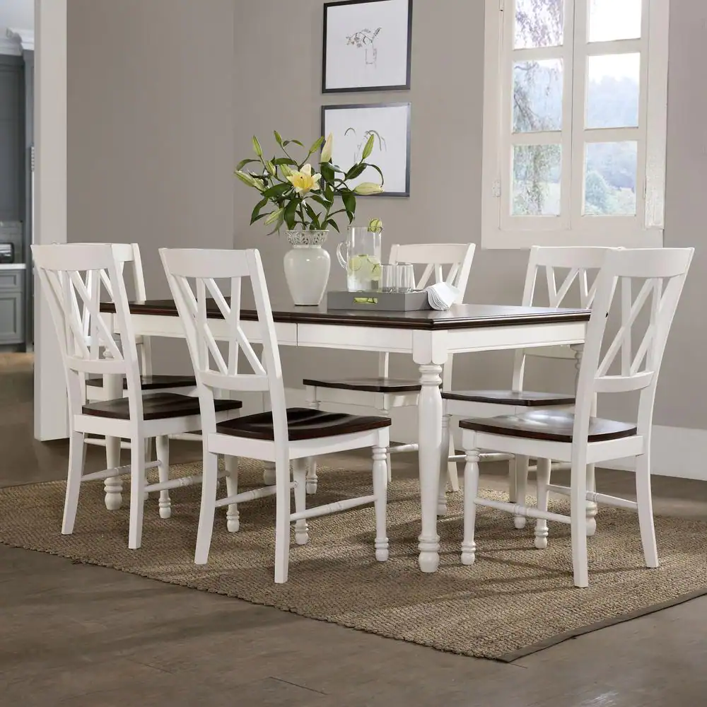CROSLEY FURNITURE Shelby 7-Piece White Dining Set