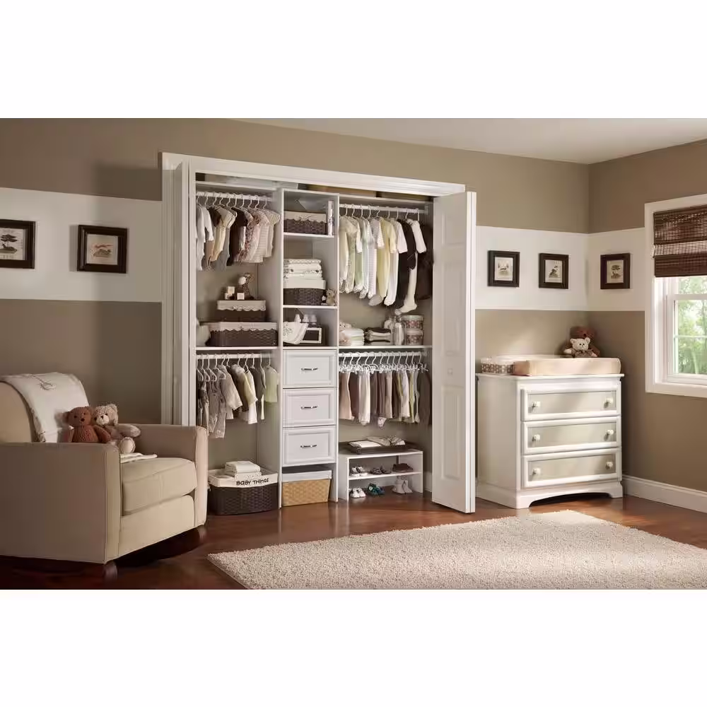 ClosetMaid Selectives 30 in. - 48 in. White Adjustable Teardrop Closet Rod