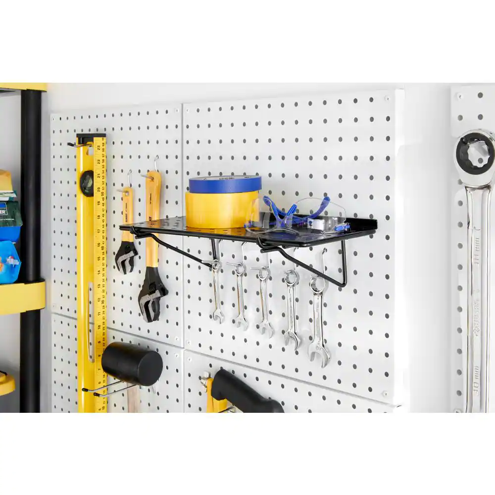 Everbilt Steel Pegboard Shelf in Black