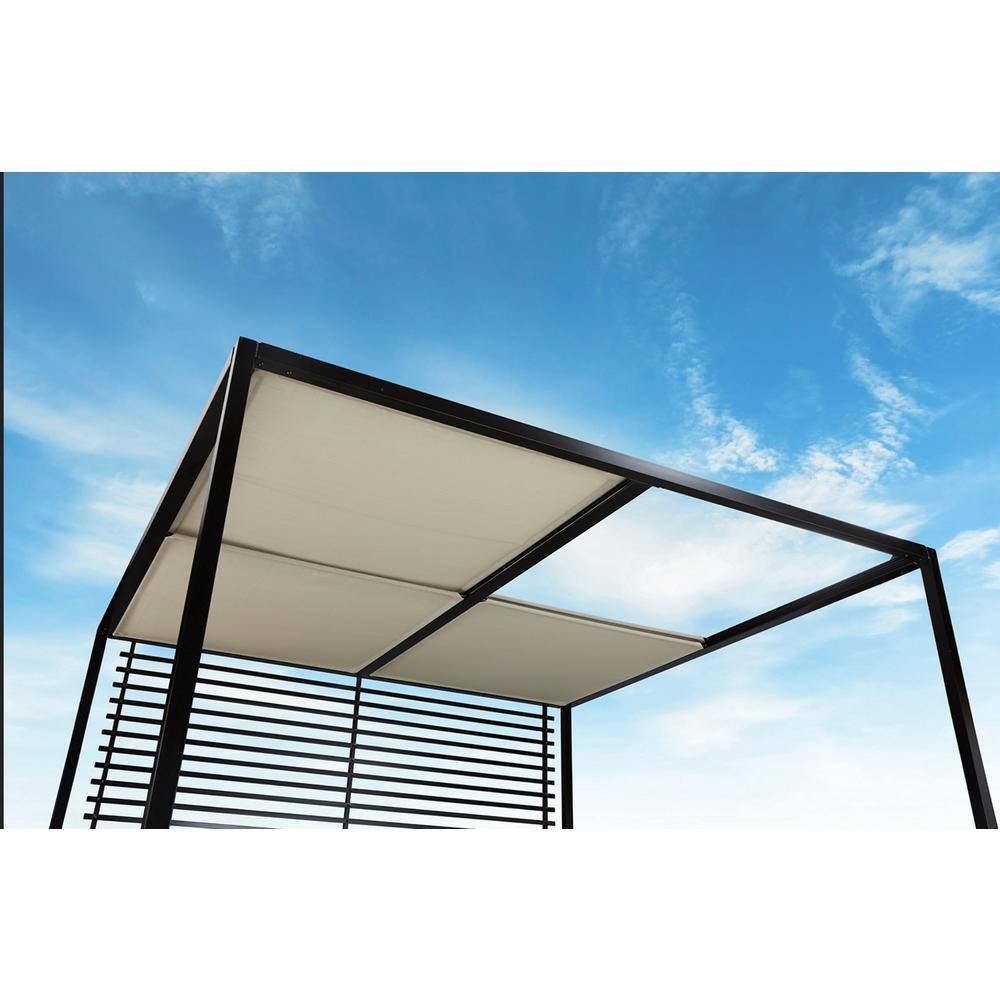 Pacific Casual Sicilia 9 ft. x 9 ft. Textilene Roof Pergola