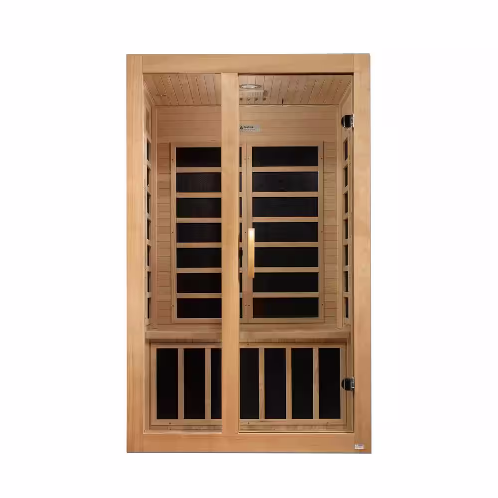 Maxxus 2-Person Infrared Sauna with 7 Carbon Far Infrared Therapy Heaters and Sound System