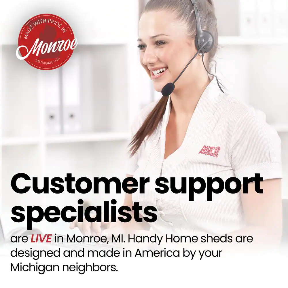 Handy Home Products Professionally Installed Rookwood 10 ft. x 16 ft. Backyard Wood Shed with Smartside- Onyx Black Shingles (160 sq. ft.)