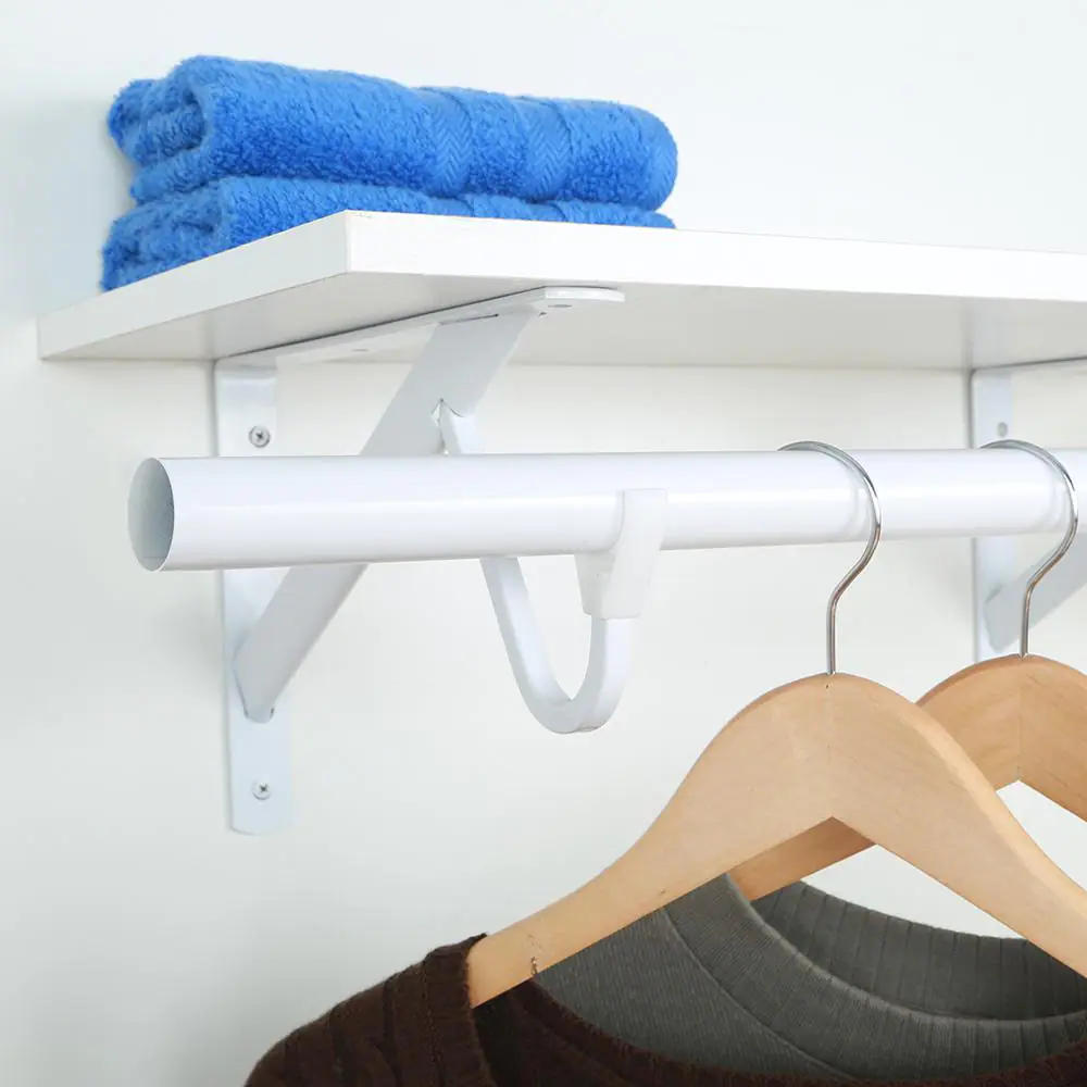 Everbilt 48 in. - 72 in. L x 1-1/4 in. W, White steel Adjustable Closet Rod