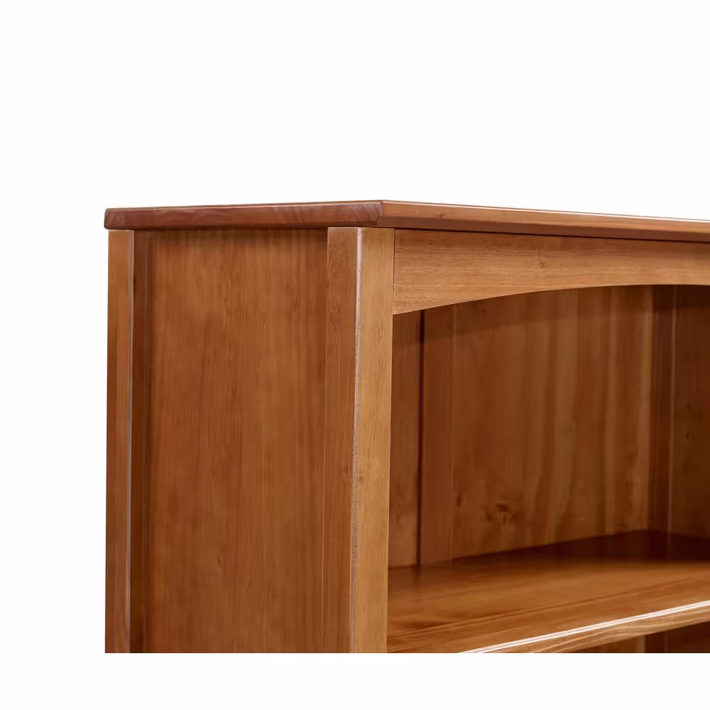 Camaflexi Shaker Style 36 in. Cherry Wood 3-shelf Standard Bookcase with Adjustable Shelves