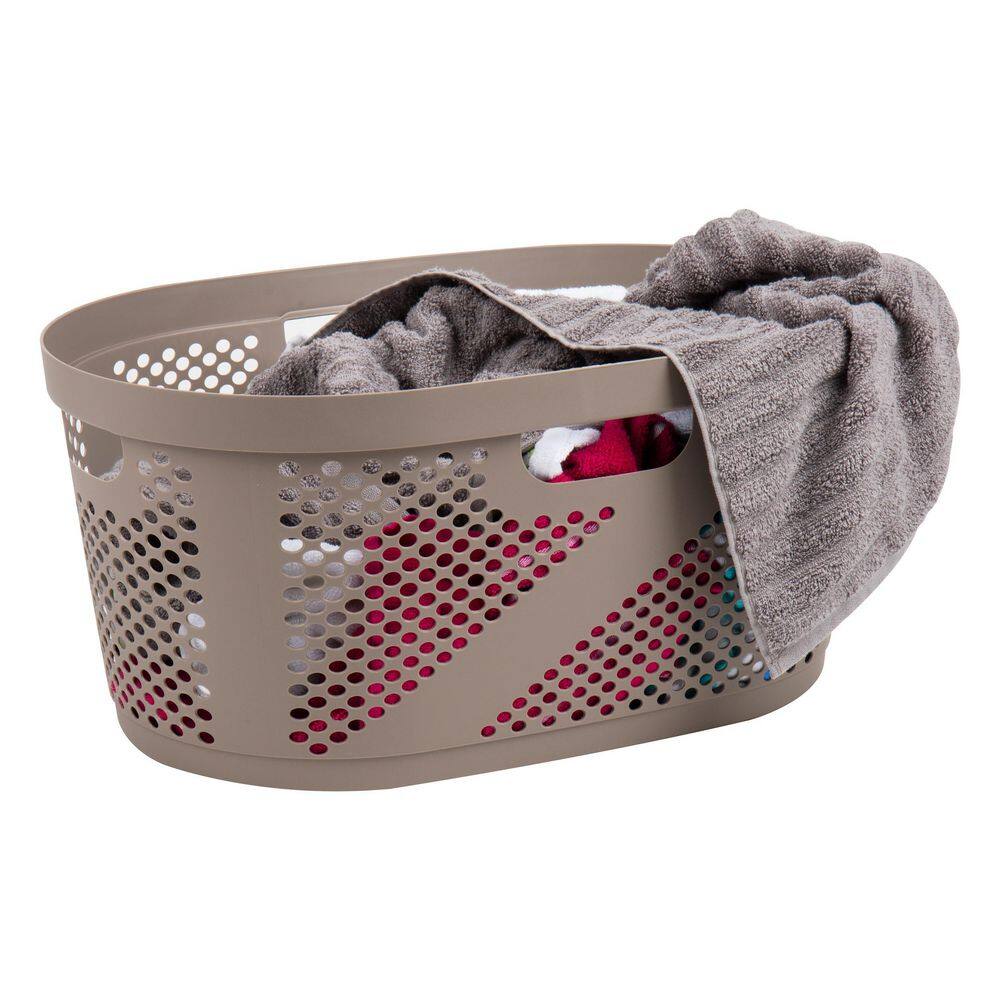 Mind Reader Basket Collection, Laundry Basket, 40 Liter (10kg/22lbs) Capacity, Cut Out Handles, Set of 2, Tan