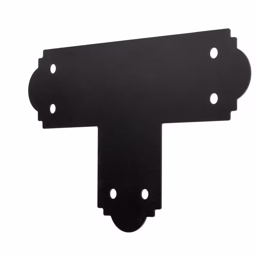 Simpson Strong-Tie Outdoor Accents Mission Collection ZMAX, Black Powder-Coated T Strap for 6x6 Lumber