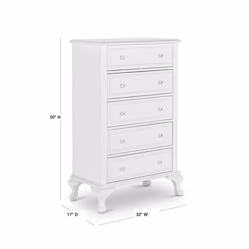 Picket House Furnishings Jenna 5-Drawer White Chest