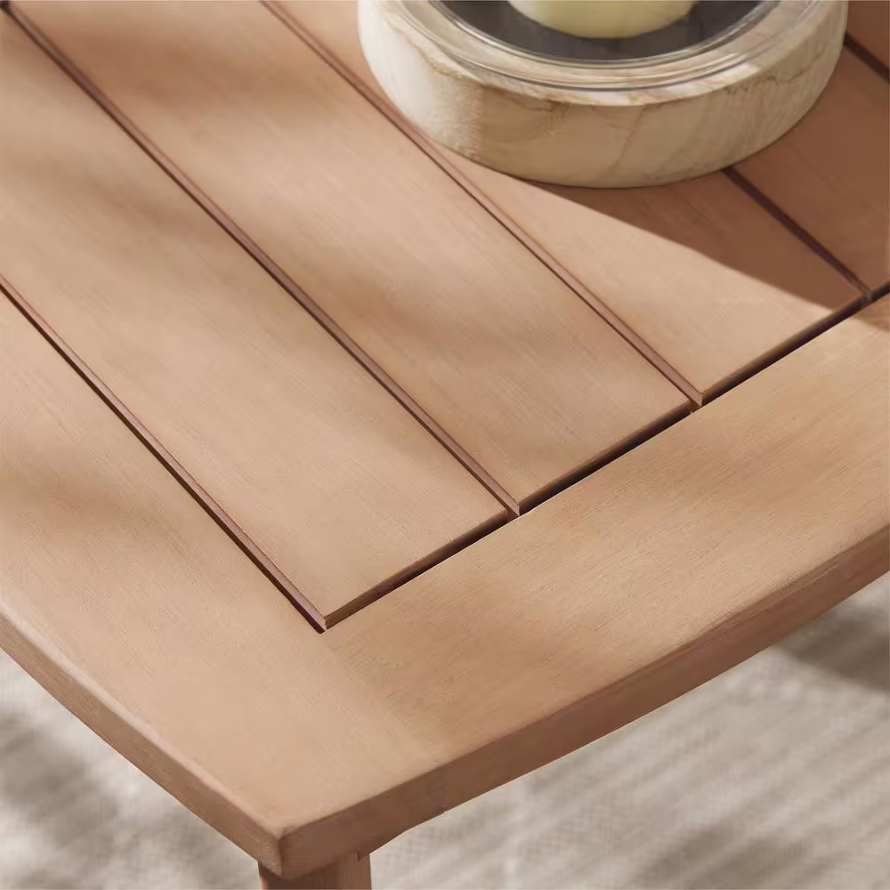 Hampton Bay Laurelwood 3-Piece Eucalyptus Conversation Set with CushionGuard Almond Tan Cushions