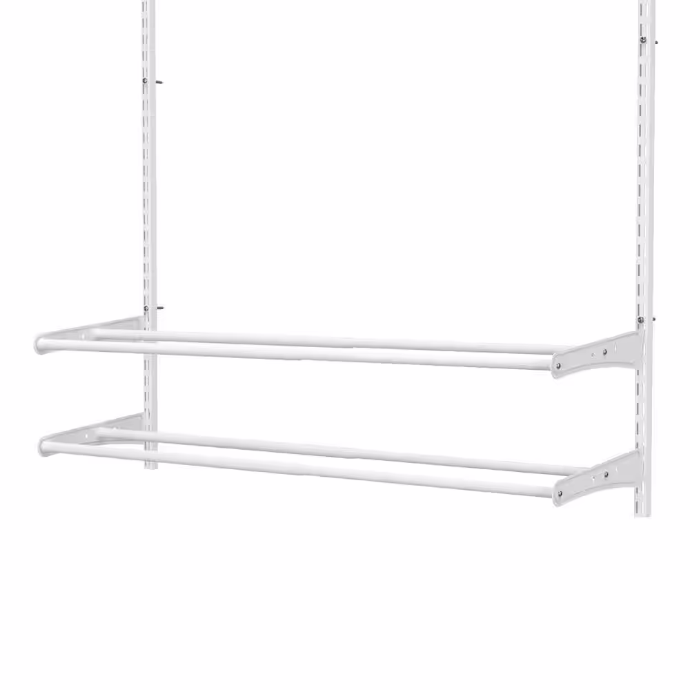 ClosetMaid 12.8 H 10-Pair 2-Tier White Steel Shoe Rack