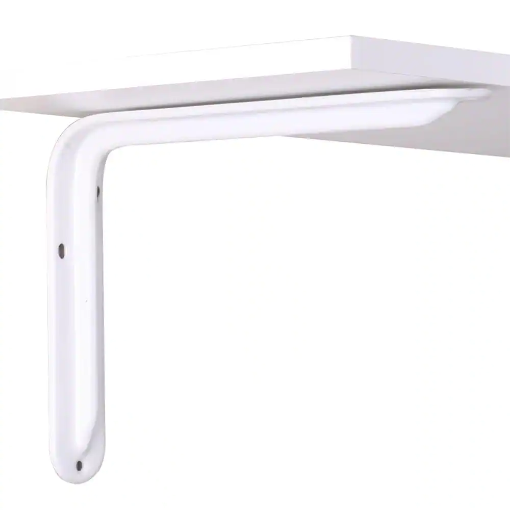 Everbilt 12 in. L White Steel Fixed Mount Decorative Shelf Bracket