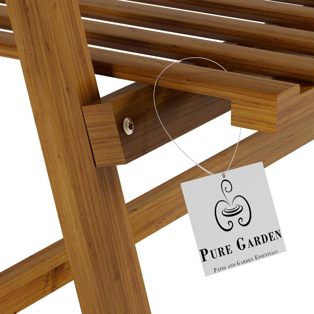 Pure Garden Bamboo 4-Tier Bamboo Shelving Unit (17 in. W x 48 in. H x 32 in. D)